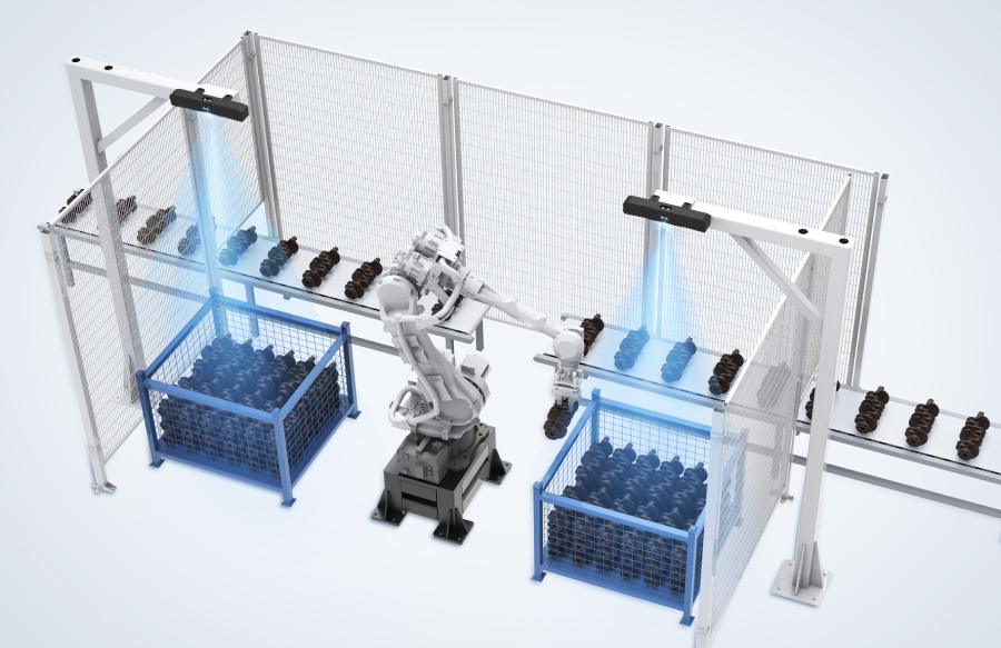 AI視覺引導工件上下料